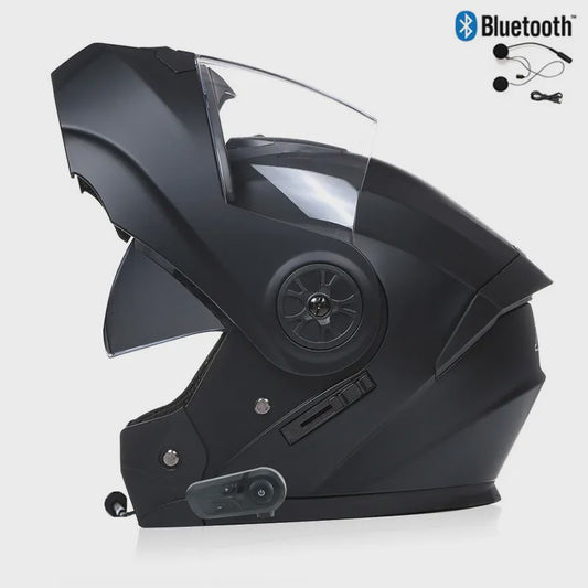 Modulaire Motorhelm Unisex met Dubbel Vizier & Bluetooth - DOT Gecertificeerd