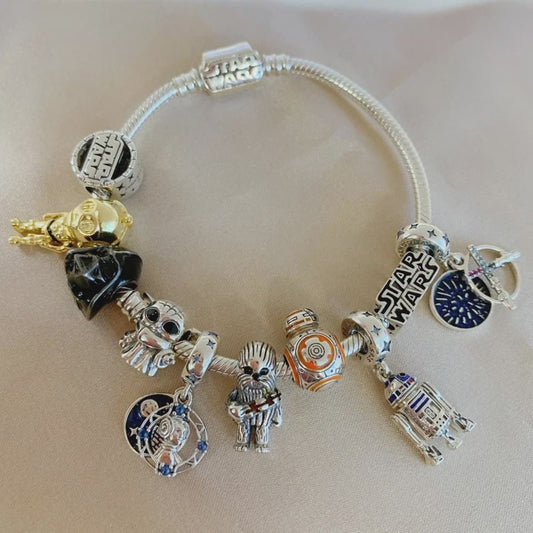 925 Sterling Zilver Star Wars Bedel Armband - Unieke Charms voor Fans