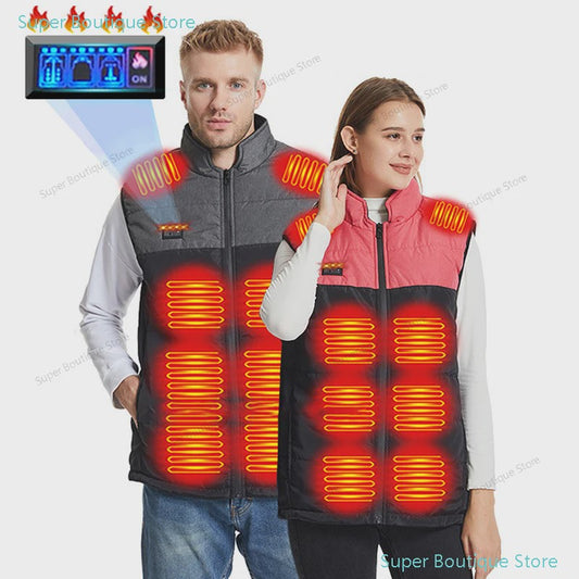 Verwarmd Vest Dames Heren - USB Elektrisch Verwarmbaar Padded Vest voor Buitenactiviteiten & Outdoor