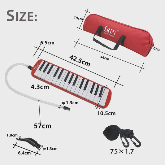 IRIN 32 Toetsen Melodica Set met Draagtas - Draagbaar Muziekinstrument