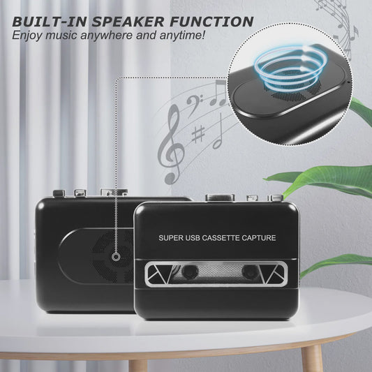 Draagbare Cassette Speler met Ingebouwde Speaker: Converteer Cassettes naar MP3