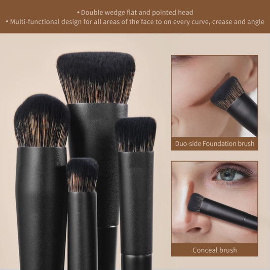 Jessup 14-delige Make-up Kwasten Set: Compleet voor Foundation, Oogschaduw & Contour