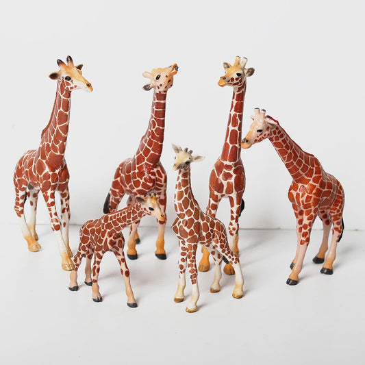 Realistische Wilde Dieren Figuren Set: Okapi, Giraf, Gnu & Zebra - Educatief Speelgoed voor Kinderen