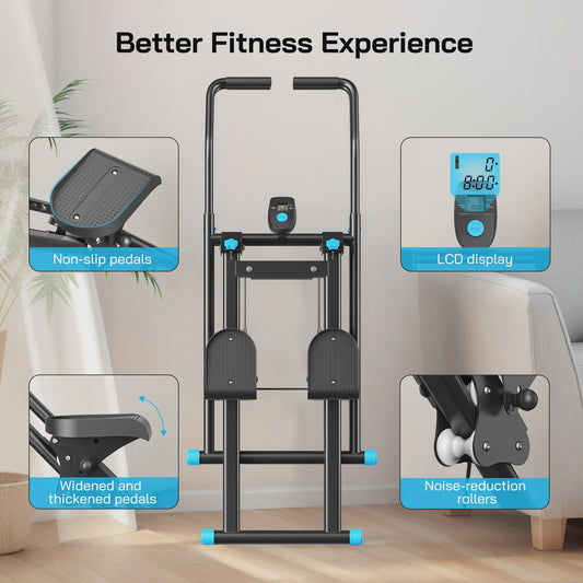 New Version Vertical Climber Machine -Compact Folding Cardio Stepper for Full-Body Workout,Ideal for Home Gym Exercise Equipment