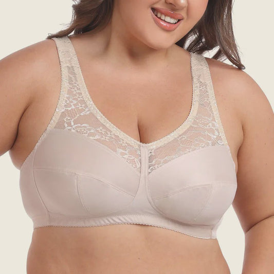 Comfortabele Minimizer Beugel BH met Kant - Volle Cup & Brede Afneembare Bandjes