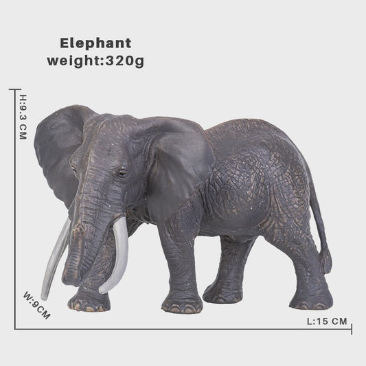 Realistische Wild Animal Speelgoed Set: Olifant, Leeuw, Cheetah, Tijger - Educatief Cadeau
