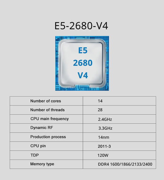 MOUGOL X99 Gaming Moederbord Kit met Intel Xeon E5 2680 V4 CPU en 16GB DDR4 RAM