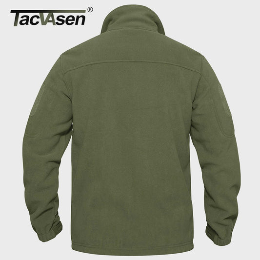 TACVASEN Heren Fleece Jas - Warm, Winddicht & Praktisch met Meerdere Zakken