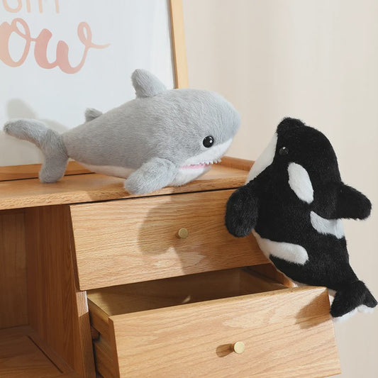Kawaii Pluche Dieren Knuffels: Walvis, Dolfijn, Haai & Zeehond - 28cm