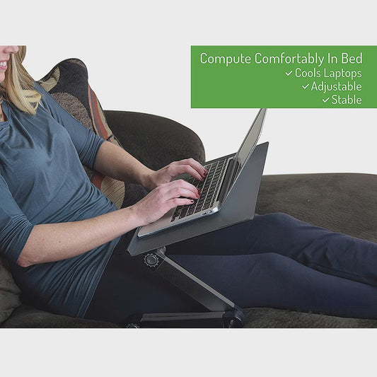 Verstelbare Laptoptafel 360° Draaibaar - Ideaal voor Bed, Bank & Bureau