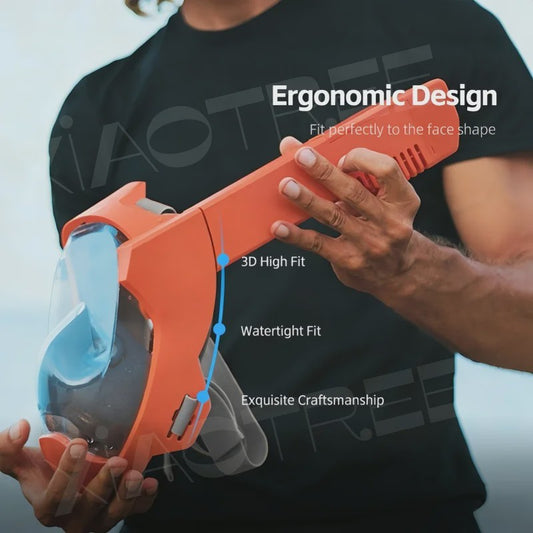 Full Face Snorkel Mask voor Volwassenen - Waterdicht & Anti-Condens - Ademgemak & 180° Zicht