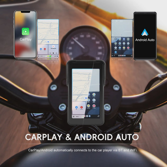 5" Smart Motorfiets Display met CarPlay, Android Auto & IP68 Waterdicht