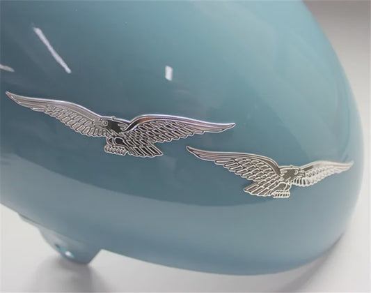 Zilveren 3D Eagle Motor Sticker - Waterdicht & Duurzaam
