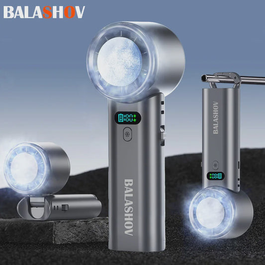 Draagbare Mini Ventilator met IJskoeling & 5200mAh Batterij - USB Oplaadbaar met LED Display