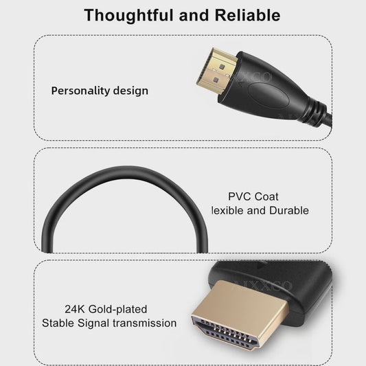 AIXXCO HDMI Kabel 1.4 - 1080p 3D - Verguld - Diverse Lengtes (0.5m t/m 10m) - Voor HDTV, Splitter & Switcher