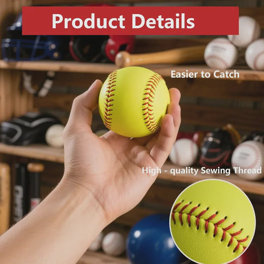12-inch Hard Softbal Bal voor Training - Duurzaam Rubber - Groen