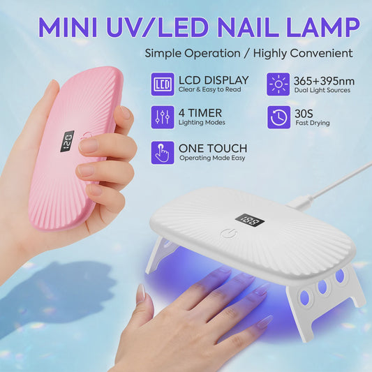 2-in-1 UV/LED Nageldroger: Handheld & Desktop, Snel Drogen met Timer