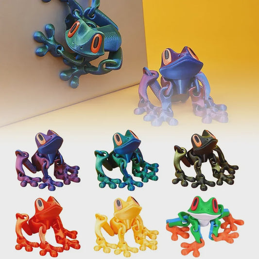 Bewegende 3D Geprinte Boomkikker - Decoratie & Bureau Speelgoed