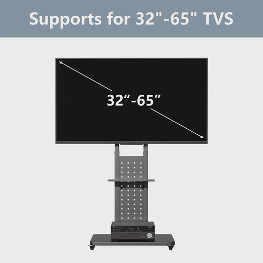 Verrijdbare TV Standaard voor 32-65 Inch TV's | In Hoogte Verstelbaar | VESA 600x400mm