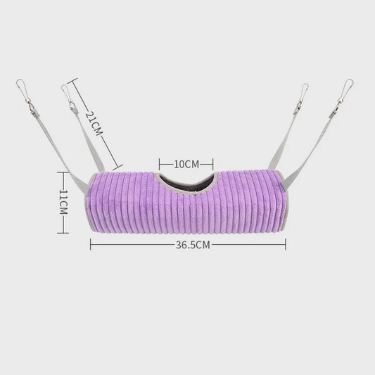 Warme Hamster & Knaagdier Hangmat Tunnel - Zacht Fleece & Velours