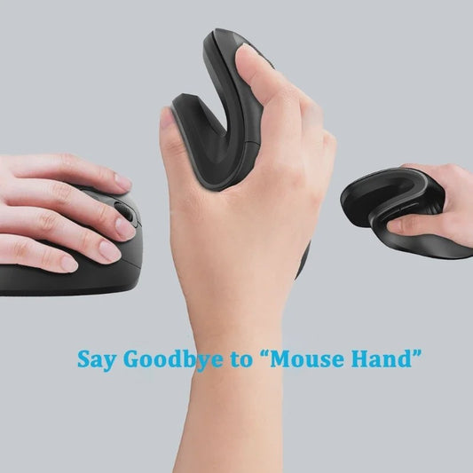 Ergonomische Verticale Draadloze Muis met Stille Klik en Instelbare DPI