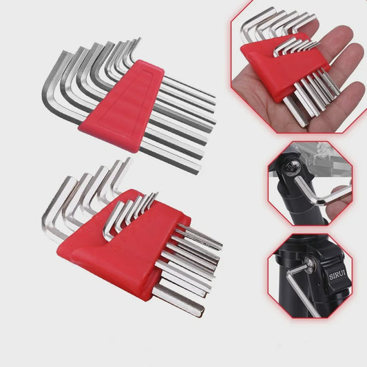 Set Inbussleutels (5, 8 of 11 Delig) - Metrisch, Korte Arm, Gereedschap voor Auto & Huis