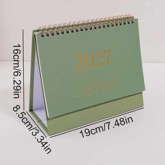 2027 Bureaukalender Maandkalender - Spiraalbinding, Opvouwbaar & Staand - Ideaal voor Planner, Kantoor & Thuis