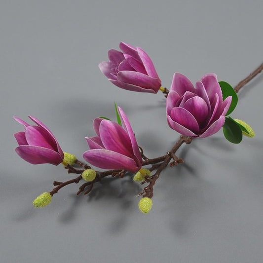 Zijden Magnolia Boeket - Kunstbloemen voor Bruiloft, Decoratie & DIY