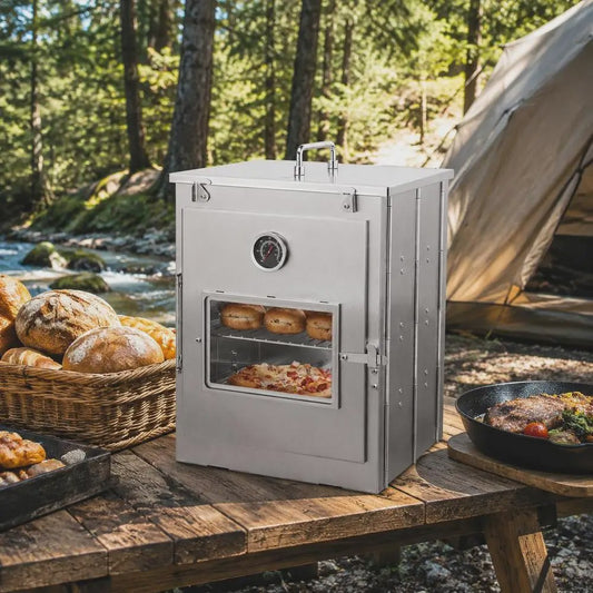Opvouwbare Camping Oven - Roestvrij Staal - Draagbare Pizza & Brood Oven voor Buiten