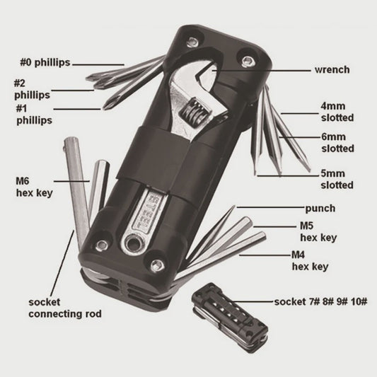 Universele Fiets Multitool Set met Bandenreparatie Gereedschap