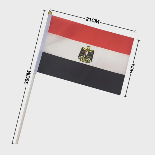 Egyptische Handvlaggetjes - Plastic Vlag op Stok voor Feesten en Evenementen