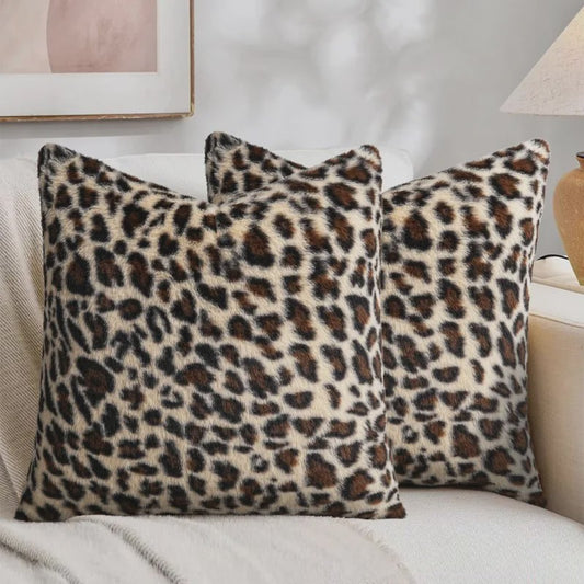 Luxe Kussenhoes Luipaardprint Fluweel - Zacht & Decoratief voor Sofa