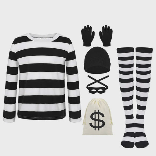 Dames Bankrover Kostuum Set - Halloween, Carnaval & Feest Outfit