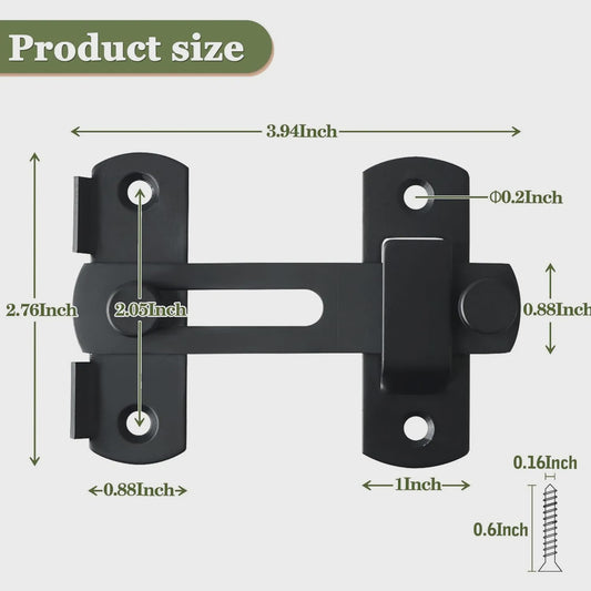 Robuuste Schuifdeur Sluiting voor Barn Doors, Kasten & Ramen - Babyveiligheid