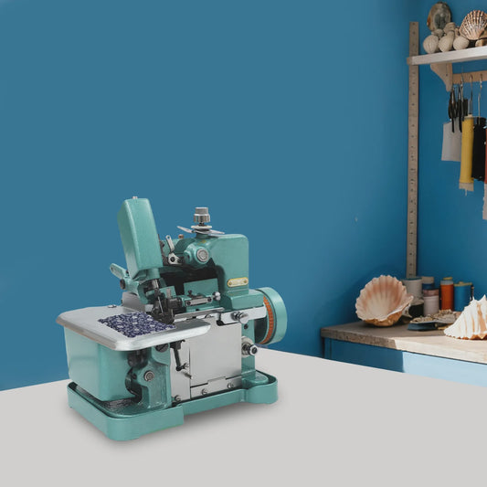 150W Elektrische Overlock Machine - Desktop Model met Voetpedaal, 3000 Steken/min, Verstelbare Breedte