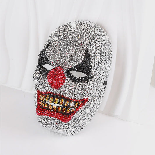 Glinsterend Grimas Masker: Horror & Halloween Kostuum Accessoire met Kristallen