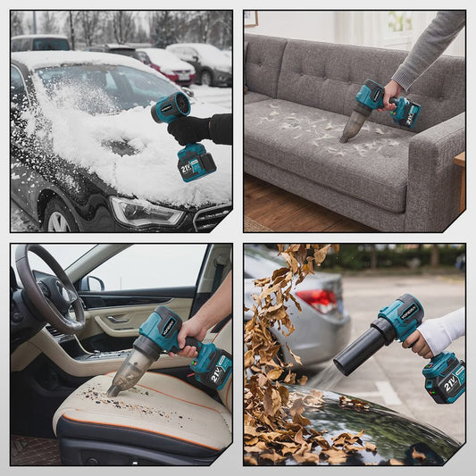 YOFIDRA Krachtige Bladblazer & Zuiger 3500W - 350.000 RPM Borstelloze Motor - Voor Makita Accu