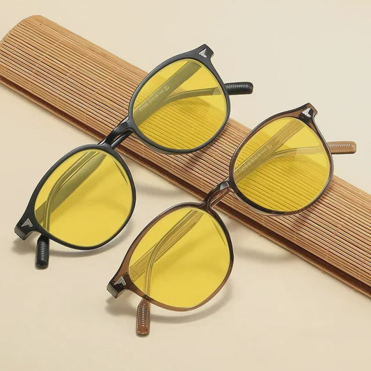SEAMERGO Retro Unisex Nachtzicht Bril - UV Bescherming, Anti Blauw Licht & Straling