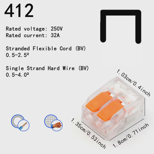 Universele Snelkoppeling Klemmen (250V/32A) - Oranje, 10-75 Stuks