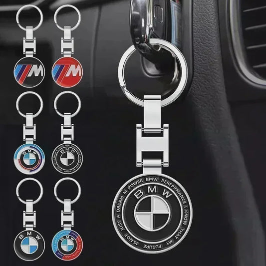 Metalen 3D BMW Autosleutelhanger Ring met Embleem - Auto Accessoires