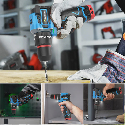 Gisam 95NM Brushless Elektrische Klopboormachine 3-in-1 Accu Schroefmachine