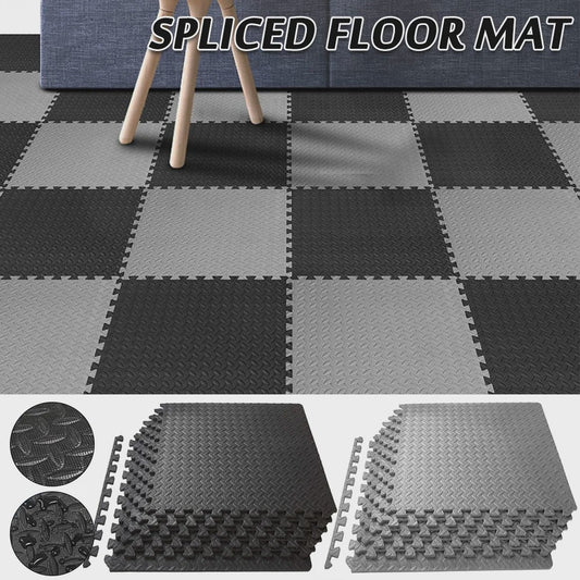 12-delige Puzzel Fitnessmatten Set - Antislip EVA Interlocking Vloertegels voor Thuisgym, Yoga & Sport