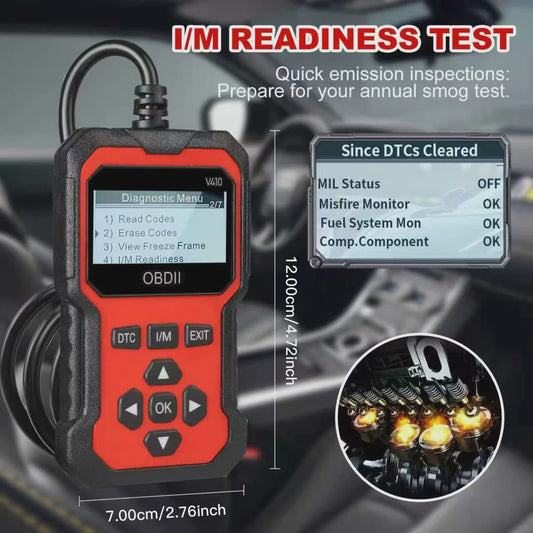 V410 OBD2 Scanner Auto Diagnose Tool - Motor, ABS, Olie Reset & Meer