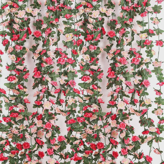 250cm Kunst Rozen Slir met Bladeren - Decoratieve Slir voor Bruiloft, Huis & Tuin