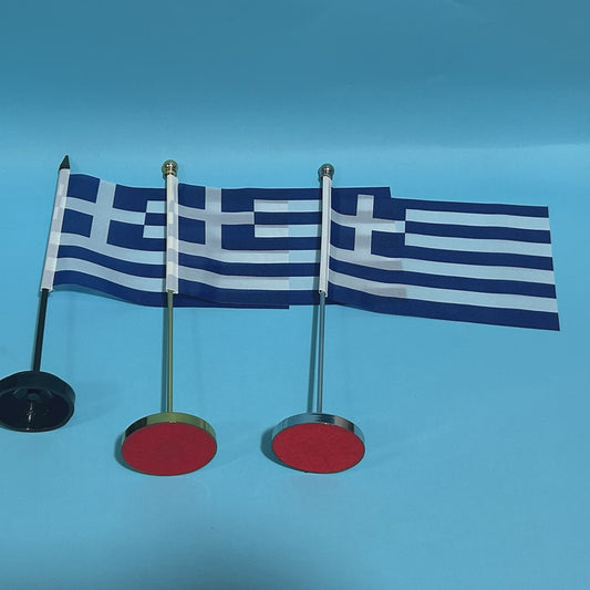 Griekse Vlag Bureau - 14x21cm Polyester Tafelvlag