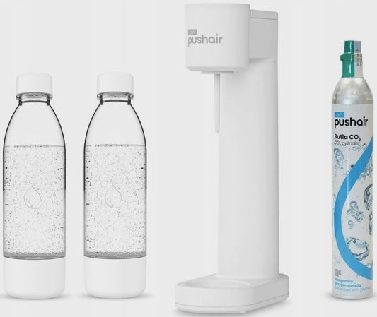 Dafi PushAir Water Carbonator Set met 2x 0.7L Flessen en CO2 Cartridge
