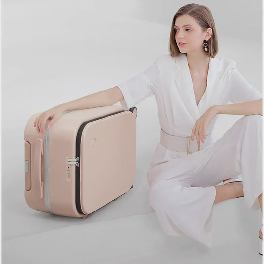 Mixi Aluminium Frame Koffer - Handbagage met Vooropening & 180° Opening