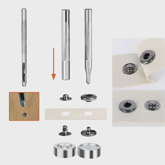 Roestvrij Staal Drukknopen Set 12.5mm Gunmetal Zwart - Kleding & Tassen