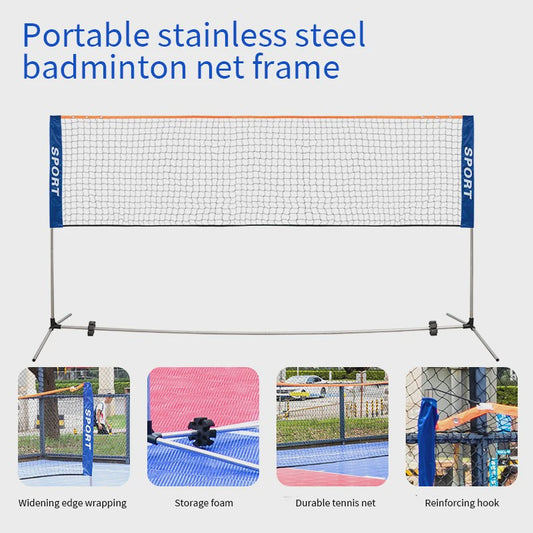 Draagbaar Badminton Net Frame - Opvouwbaar & Standaard Formaat voor Buiten & Binnen