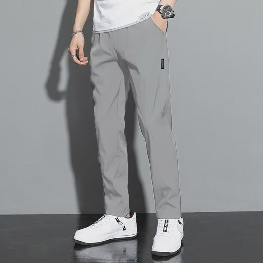 Ice Silk Heren Broek - Zomer, Business Casual, Elastisch & Ademend - Recht Model